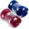 JML Throw Blankets for Couch, Fleece Throw Blanket 2 Pack,Super Soft,Pet,Travel,Home,Bed,Chair Decor- Stars