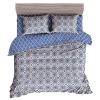 JML Duvet Cover, 3 Piece Duvet Cover Set, Soft Breathable Brushed Microfiber, dark blue