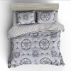 JML Duvet Cover, 3 Piece Duvet Cover Set, Soft Breathable Brushed Microfiber, light grey