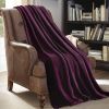 JML Flannel Blanket Sofa Couch Throw Blanket Super Soft,Pet,Travel,Home,Bed,Chair Decor- Purple