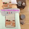 Fasisa Throw Pillow for Sofa & Blanket 2 in 1, Textured Decorative Square Pillow Case with Insert 18
