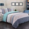 JML Duvet Cover, 3 Piece Duvet Cover Set, Soft Breathable Brushed Microfiber, blue