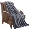 JML Flannel Blanket Sofa Couch Throw Blanket Super Soft,Pet,Travel,Home,Bed,Chair Decor- Grey