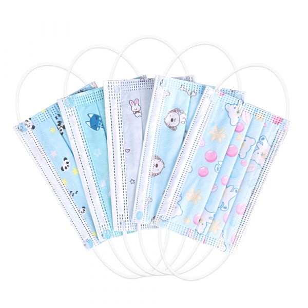 Disposable Kids Mask 3 Layer Protection 20 pcs-Boy