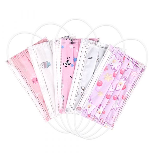 Disposable Kids Mask 3 Layer Protection 20 pcs-Girl