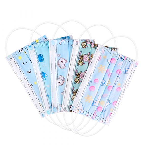 Disposable Kids Mask 3 Layer Protection 20 pcs-Boy