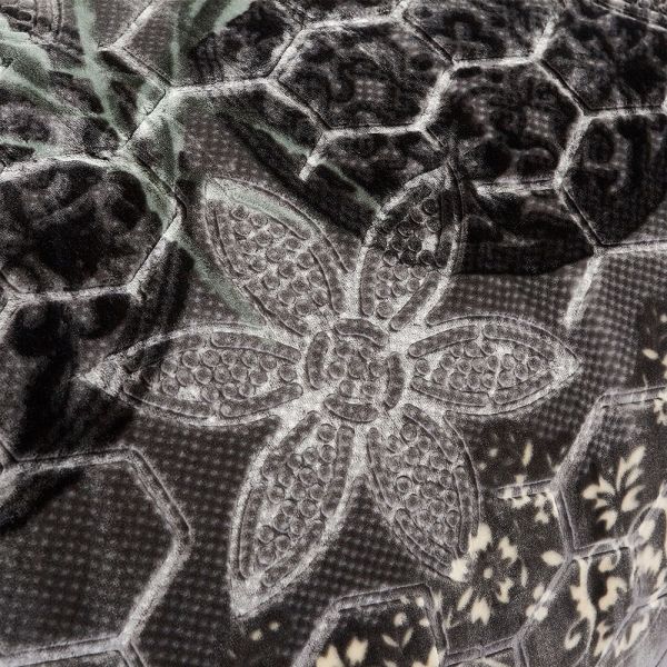 JML Fleece Blanket King Size, Heavy Korean Mink Blanket 85 X 95 Inches- 9 Lbs, Single Ply, Soft and Warm, Thick Raschel Printed Mink Blanket for Autumn,Winter,Bed,Home,Gifts, Dark gray