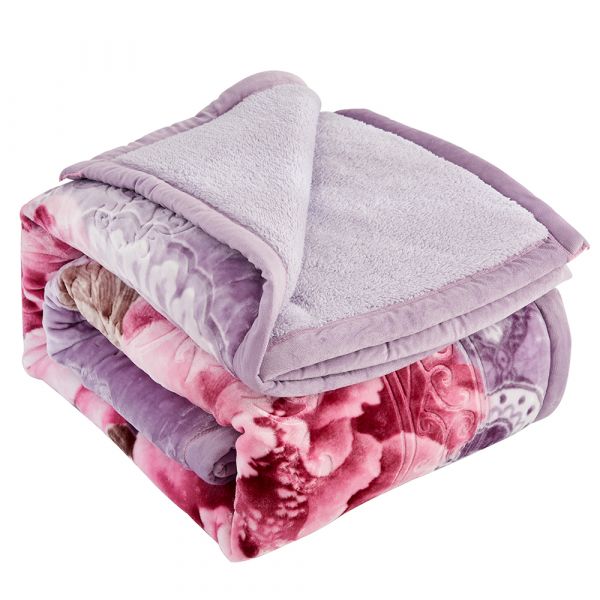 JML Sherpa Flannel Blanket, 3-Piece Fleece Blanket King with Pillow Shams, Poney