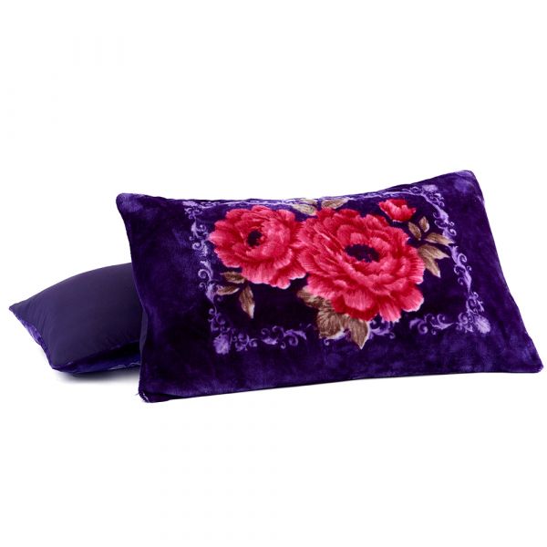 JML Sherpa Flannel Blanket, 3-Piece Fleece Blanket King with Pillow Shams, Purple