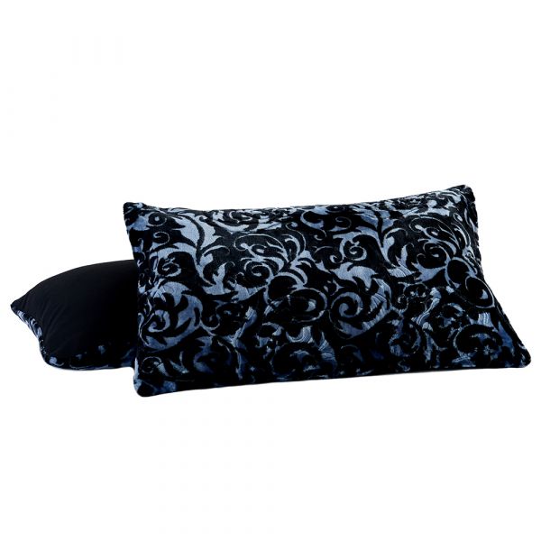 JML Sherpa Flannel Blanket, 3-Piece Fleece Blanket King with Pillow Shams, Black 