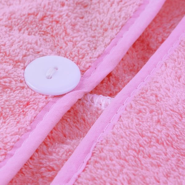 Hair Towel Wrap, Quick Dryer by Monarca, Pack of 2 Plush Soft Fleece Magic Hair Turban Wrap for Bath Spa Hot Tubs and Makeup ( pink,blue)