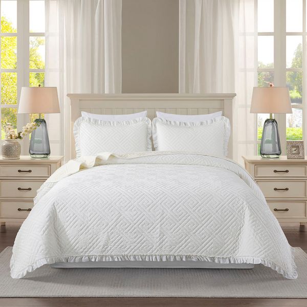 MEERY Home Queen Quilt,3-Piece Quilts for Queen Bed with Pillow Shams- Super Soft and Lightweight Bedspread Coverlet