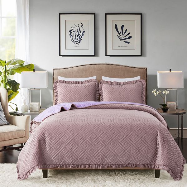 MEERY Home Queen Quilt,3-Piece Quilts for Queen Bed with Pillow Shams- Super Soft and Lightweight Bedspread Coverlet