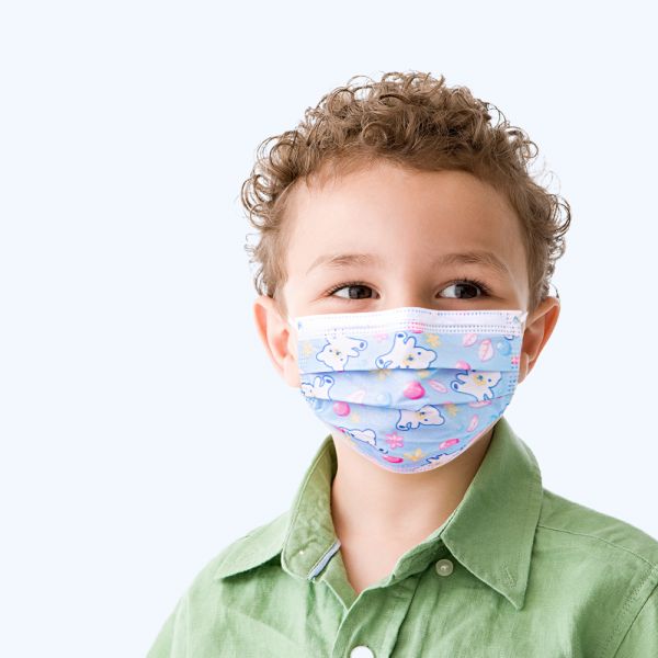 Disposable Kids Mask 3 Layer Protection 20 pcs-Boy