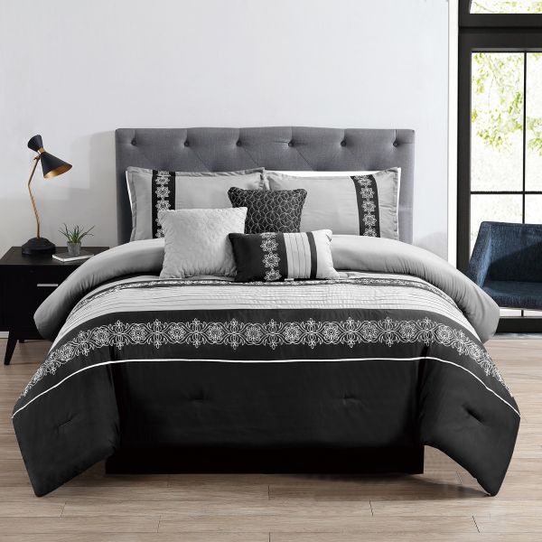 MERRY HOME Bedding Comforter Sets - Bed in A Bag King Size Comforter Set with Sheets, 7 Pieces Comforter Set Soft and Comfortable for All Season