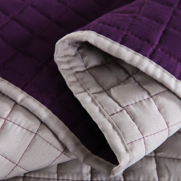 JML Quilt Set, 3 Piece Bedspreads - Reversible Plaid Design - Brushed Microfiber Coverlet Set for All Season, Soft Lightweight and Shrink Resistant (88