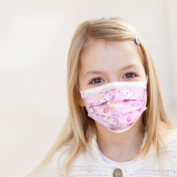 Disposable Kids Mask 3 Layer Protection 20 pcs-Girl