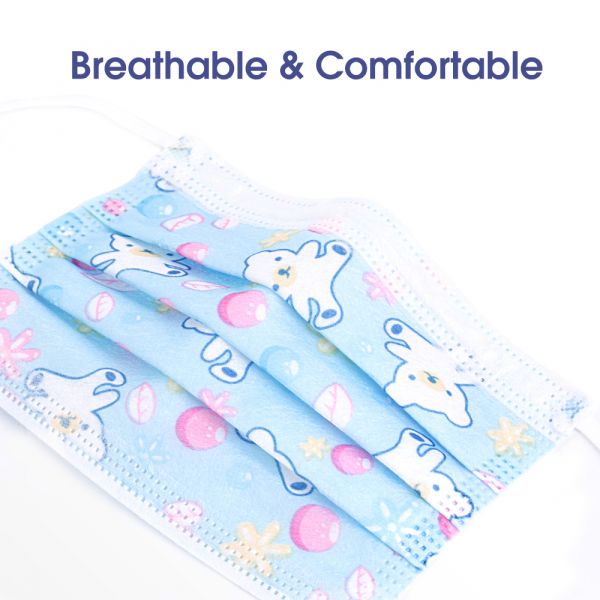 Disposable Kids Mask 3 Layer Protection 20 pcs-Boy