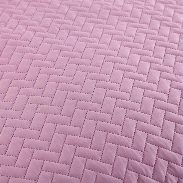 JML Quilt Set 3-Piece Bedspread Coverlet with Shams - Soft Brushed Microfiber, Lightweight Hypoallergenic All-Season Quilt Bedding (Pastel Lavender)