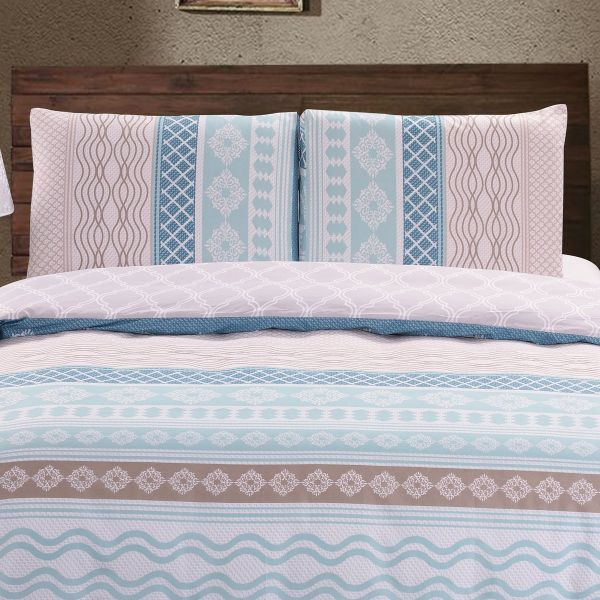 JML Duvet Cover, 3 Piece Duvet Cover Set, Soft Breathable Brushed Microfiber, pink
