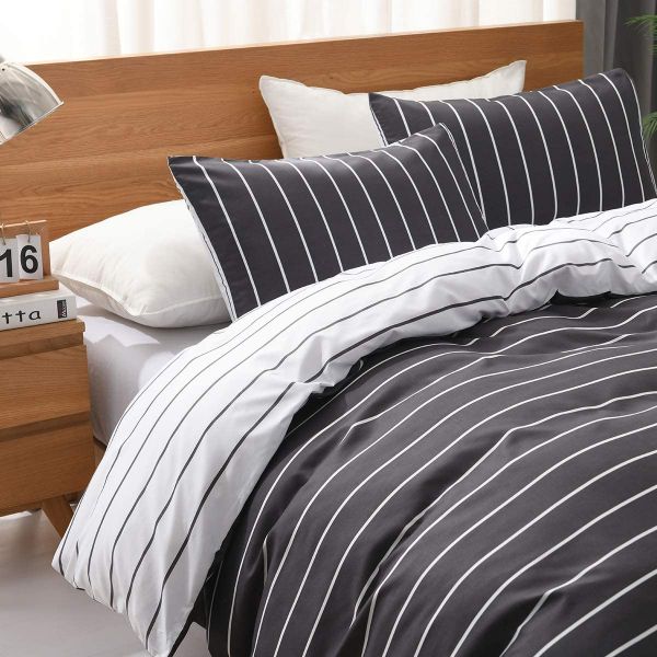 JML Duvet Cover, 3 Piece Duvet Cover Set, Soft Breathable Brushed Microfiber, white