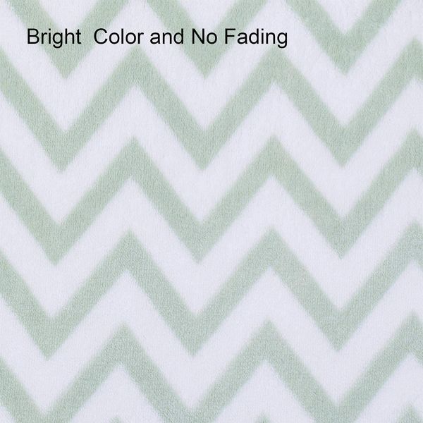 JML Flannel Blanket Sofa Couch Throw Blanket Super Soft,Pet,Travel,Home,Bed,Chair Decor- Chevron Green