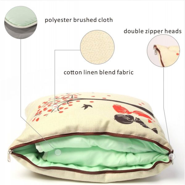 Fasisa Throw Pillow for Sofa & Blanket 2 in 1, Textured Decorative Square Pillow Case with Insert 18
