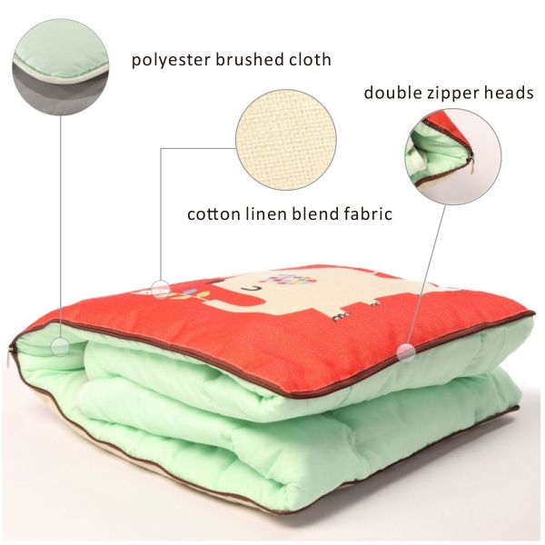 Fasisa Throw Pillow for Sofa & Blanket 2 in 1, Textured Decorative Square Pillow Case with Insert 18