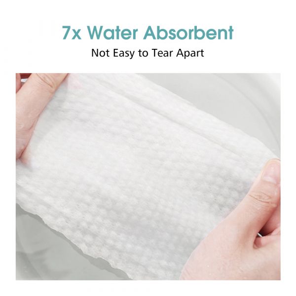 Cotton Facial Tissue 2 Pack, Extra Thick 120 Sheets Super Soft Makeup Tissues, Bubble Embossed, Fluorescer-free, Lint-free, Bathroom Tissue for Sensitive Skin