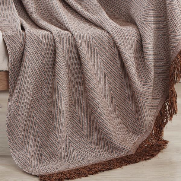 JML Throw Blanket Soft Jacquard Organic Bamboo Cotton Throw Blanket for Couch Shawls and Wraps Cotton Blanket with Tassels for Bed Home Sofa Chair Travel Lap Summer Adult,50