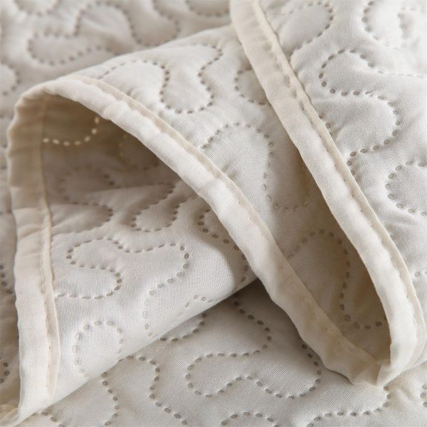 JML Quilt Set, 3 Piece Reversible Quilt Set - Patchwork Quilt - Soft Microfiber Lightweight Coverlet Bedspread for All Season - Light Grey (Includes 1 Quilt, 2 Shams)