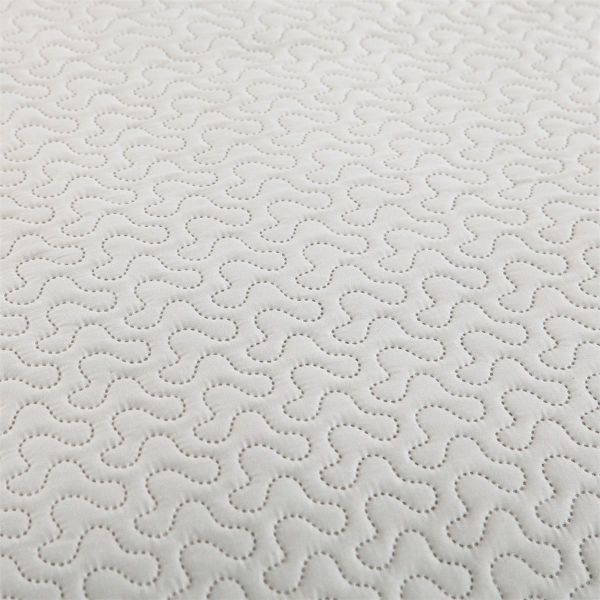 JML Quilt Set, 3 Piece Reversible Quilt Set - Patchwork Quilt - Soft Microfiber Lightweight Coverlet Bedspread for All Season - Light Grey (Includes 1 Quilt, 2 Shams)