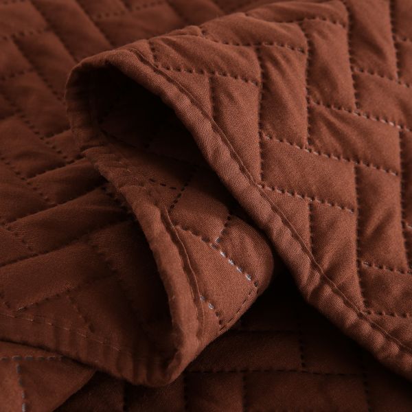 JML Quilt Set 3-Piece Bedspread Coverlet with Shams - Soft Brushed Microfiber, Lightweight Hypoallergenic All-Season Quilt Bedding (Mocha Bisque)