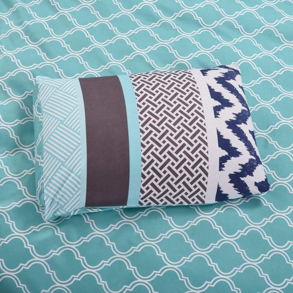 JML Duvet Cover, 3 Piece Duvet Cover Set, Soft Breathable Brushed Microfiber, navy