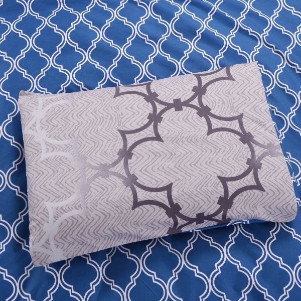JML Duvet Cover, 3 Piece Duvet Cover Set, Soft Breathable Brushed Microfiber, royal blue