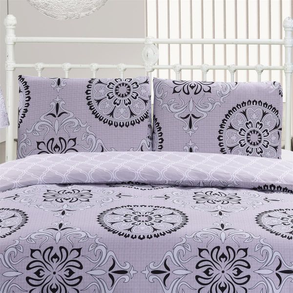 JML Duvet Cover, 3 Piece Duvet Cover Set, Soft Breathable Brushed Microfiber, light grey