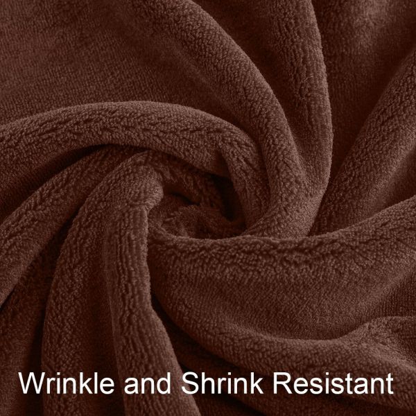 JML Flannel Blanket Sofa Couch Throw Blanket Super Soft,Pet,Travel,Home,Bed,Chair Decor- Coffee