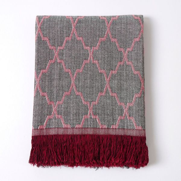 JML Bamboo Cotton Throw Blanket- Soft Jacquard Organic Throw Blanket with Tassels Shawls and Wraps Cotton Blankets for Couch Bed Sofa Chair Travel Lap Summer Adult,50