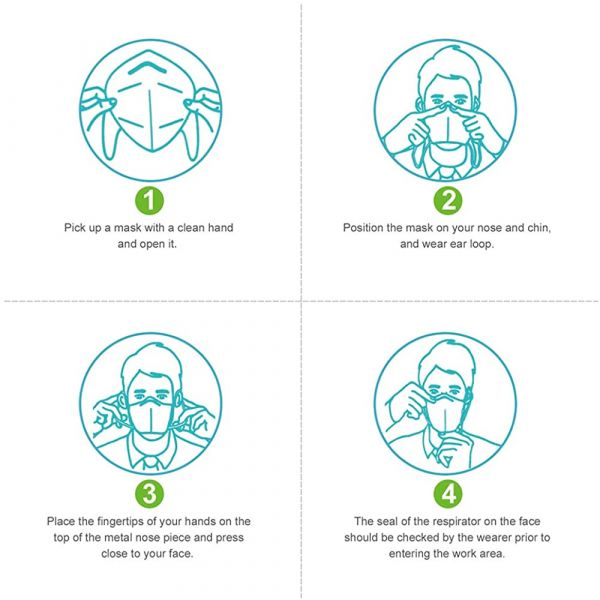 Disposable Protective KN95 Mask with Melt Blown Fabric (20pcs)