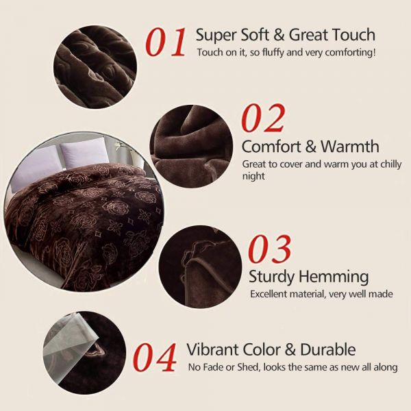 JML Plush Fleece Blanket, Bed Blanket Queen Size (79