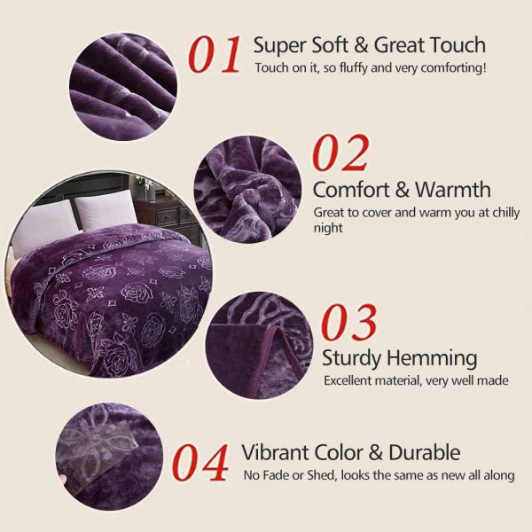 JML Plush Fleece Blanket, Bed Blanket Queen Size (79