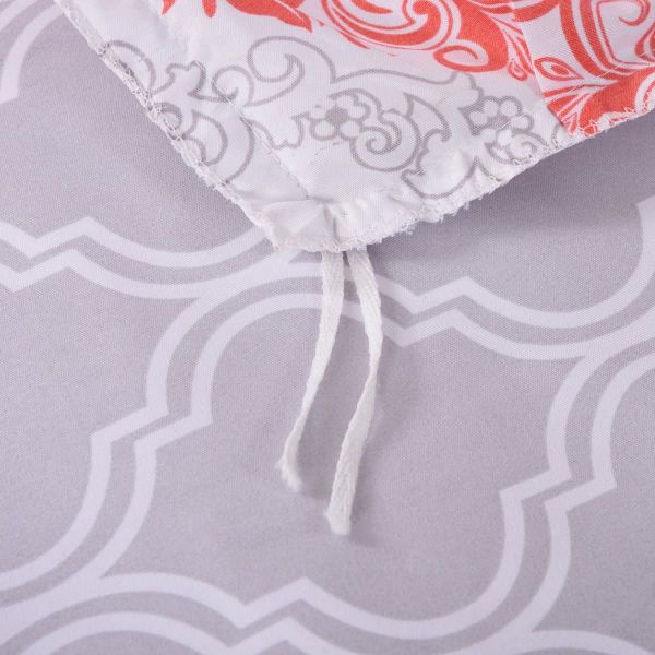 JML Duvet Cover, 3 Piece Duvet Cover Set, Soft Breathable Brushed Microfiber, rose red