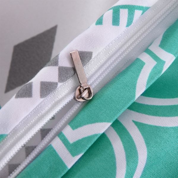 JML Duvet Cover, 3 Piece Duvet Cover Set, Soft Breathable Brushed Microfiber, green