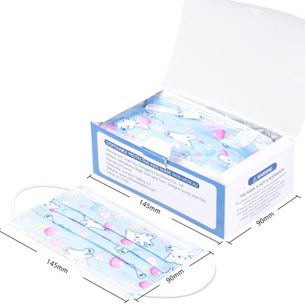 Disposable Kids Mask 3 Layer Protection 20 pcs-Boy