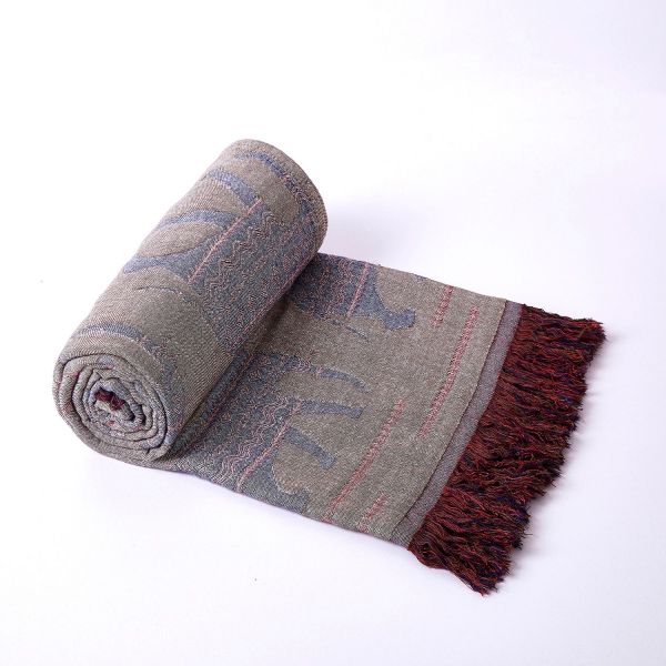 JML Throw Blanket Soft Lightweight Jacquard Organic Bamboo Cotton Throw Blanket with Tassels Shawl and Wrap Couch Blanket and Throw for Lap Bed Sofa Chair Travel Summer Adult,50