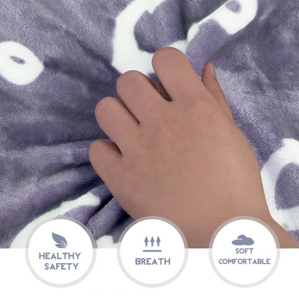 JML Flannel Blanket Sofa Couch Throw Blanket Super Soft,Pet,Travel,Home,Bed,Chair Decor- Grey Anchor