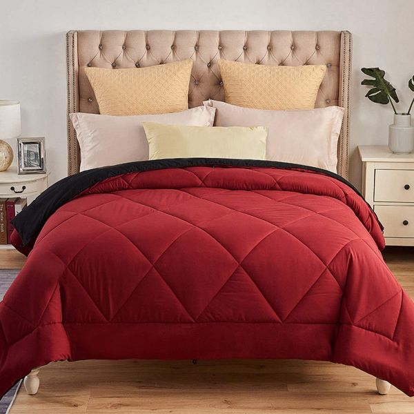 JML Luxury All Season Down Alternative Comforter King Size - Soft Summer Brushed Microfiber Comforter Insert with 8 Corner Loops - Diamond Stitched Duvet Insert