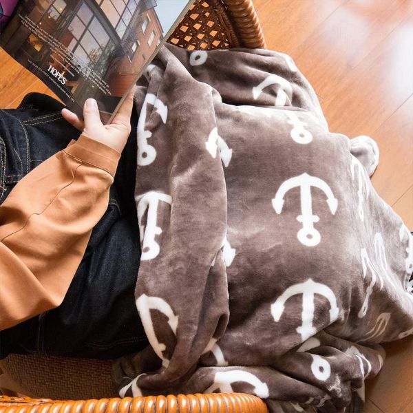JML Flannel Blanket Sofa Couch Throw Blanket Super Soft,Pet,Travel,Home,Bed,Chair Decor- Brown Ancho