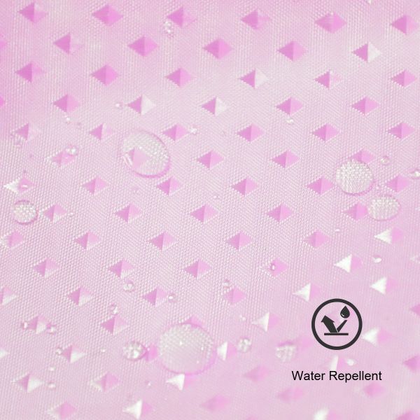 Fasisa Shower Curtain with Hooks - Water Repellant & Mildew Resistant, Non-toxic & Eco-friendly, 72” × 72” , Pink