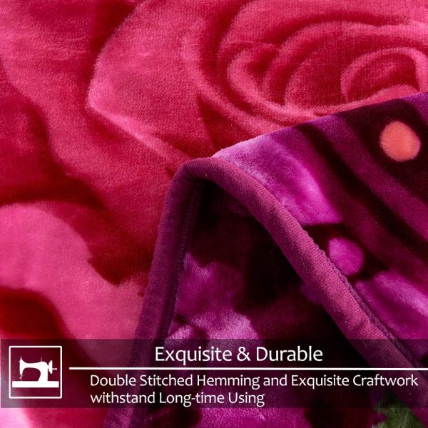 Heavy Korean Mink Fleece Blanket – 2 Ply Reversible 520GSM Silky Soft Plush Warm Blanket For Autumn Winter